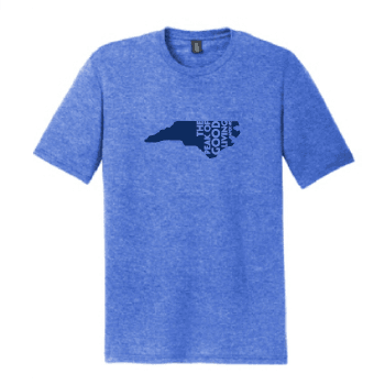 Uni-sex Deep Royal Crew Neck Bold Font