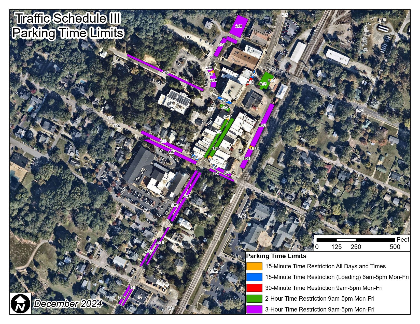 Downtown Parking Time Limits Map