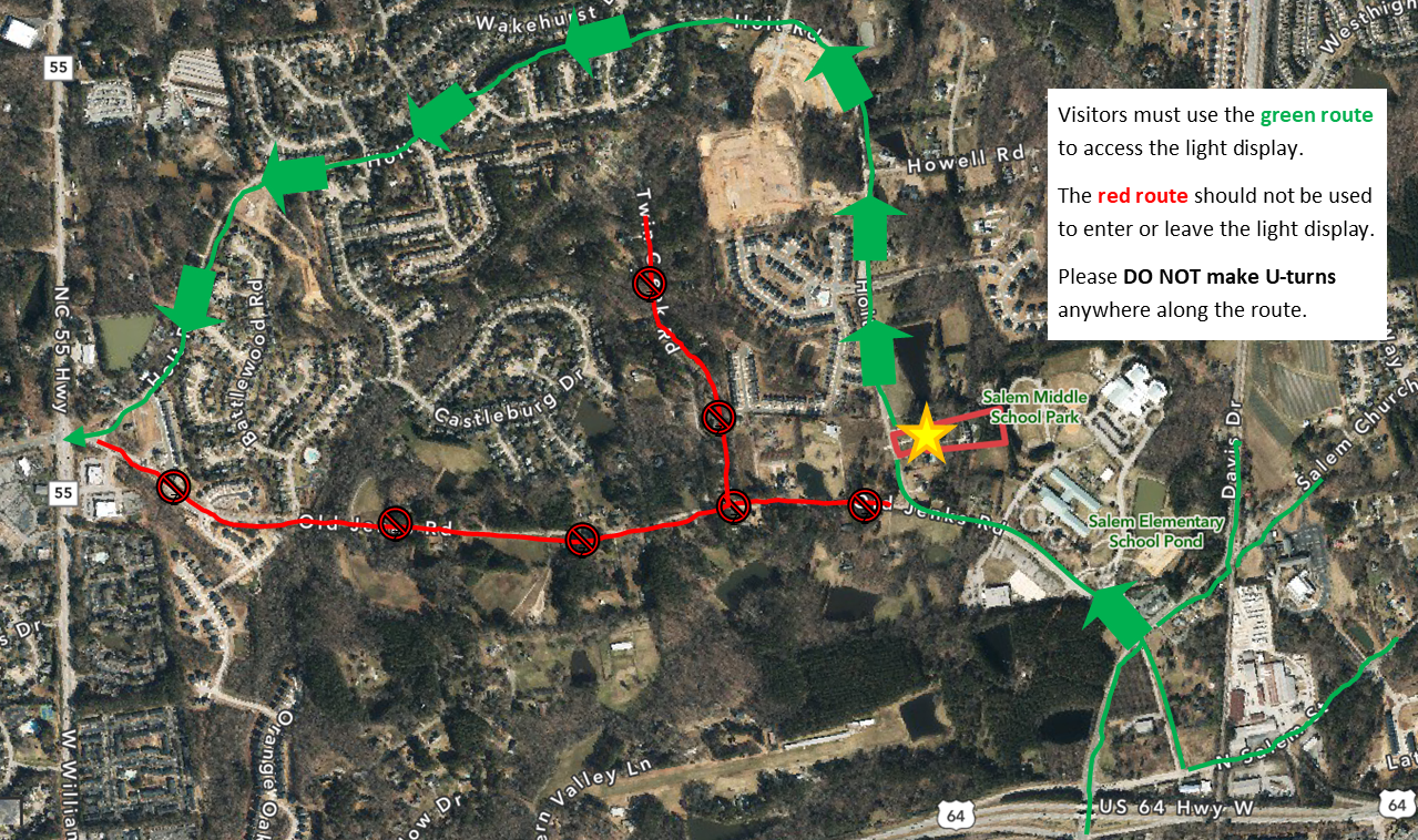 Holt Road Lights - Perferred Route Map